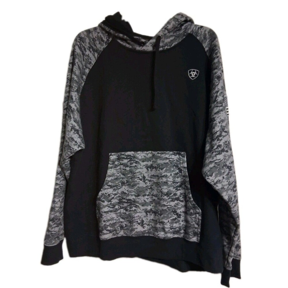 Men's Ariat Hooded Camo Sweatshirt Size XXL